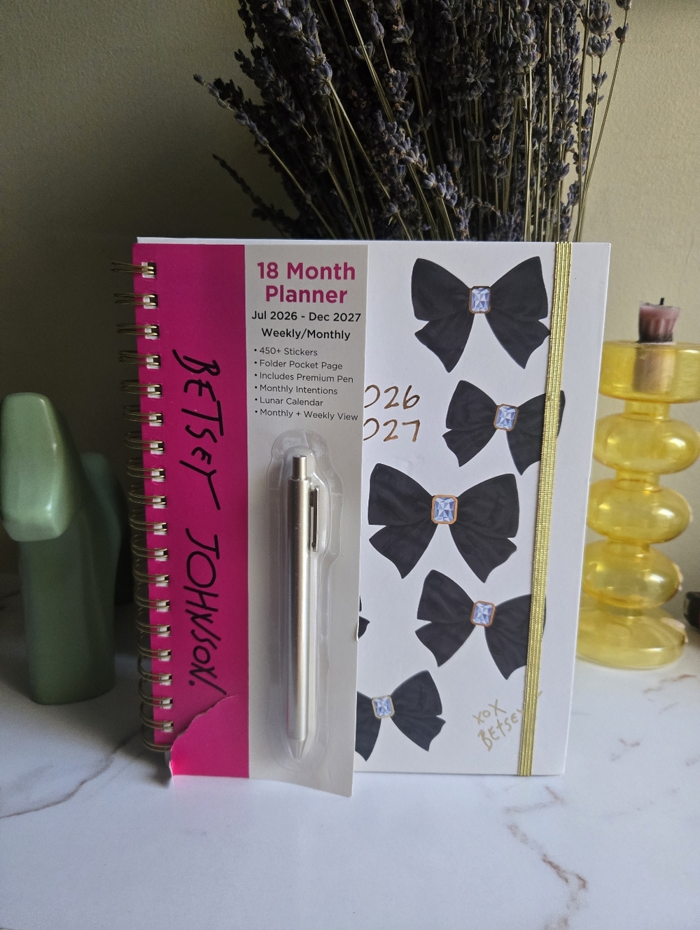 Betsey Johnson 18 Months Planner 2026-2027 With Pen And Stickers